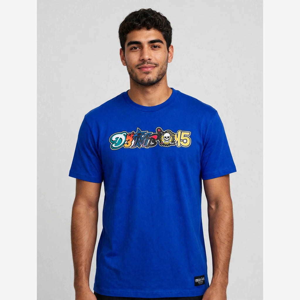 D3mb0y5 Mashup Logo T-Shirt - Blue model