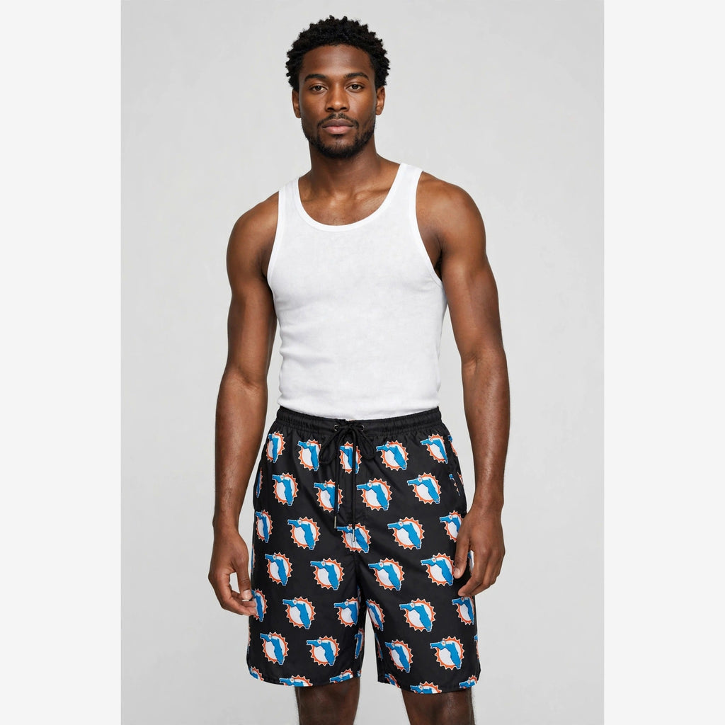 PHINS' STATE:Black Tide Windbreaker Board Shorts